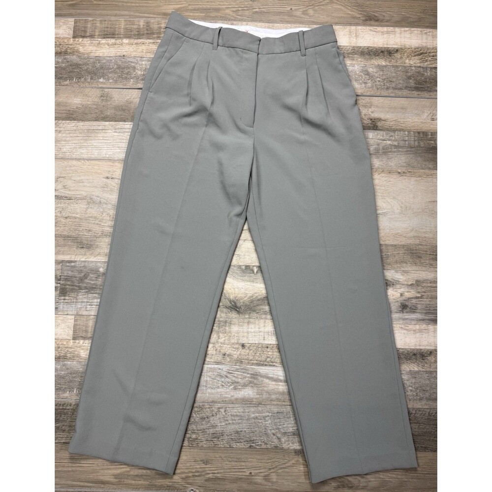 Wilfred Aritzia The Effortless Pant Women’s Size 16 Gray Pleated Trousers
